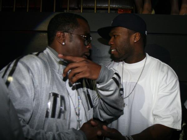 Diddy and 50 Cent at a party in Las Vegas in 2007